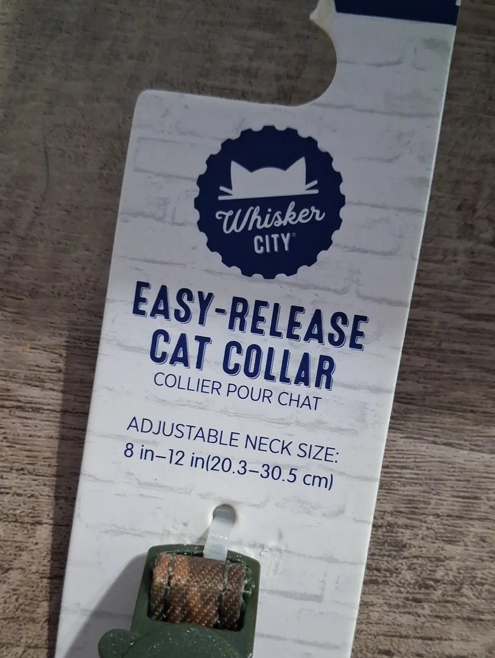 Whisker City Easy-Release Camouflage Cat Collar - Green/Brown